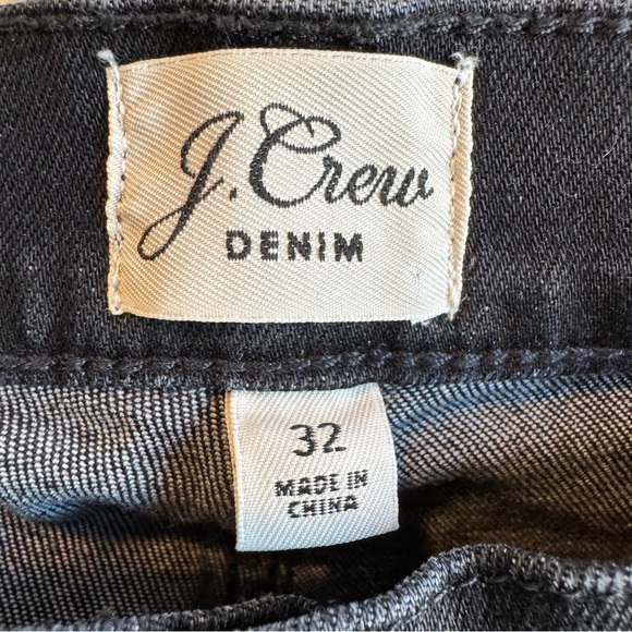 J.Crew Billie Demi Boot Crop Womens Jeans 32 Black High Waist Button Fly Raw Hem - Picture 6 of 15